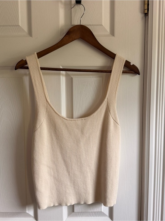 AYR Tops - AYR "The Flex" Ribbed Tank — Ivory, size M